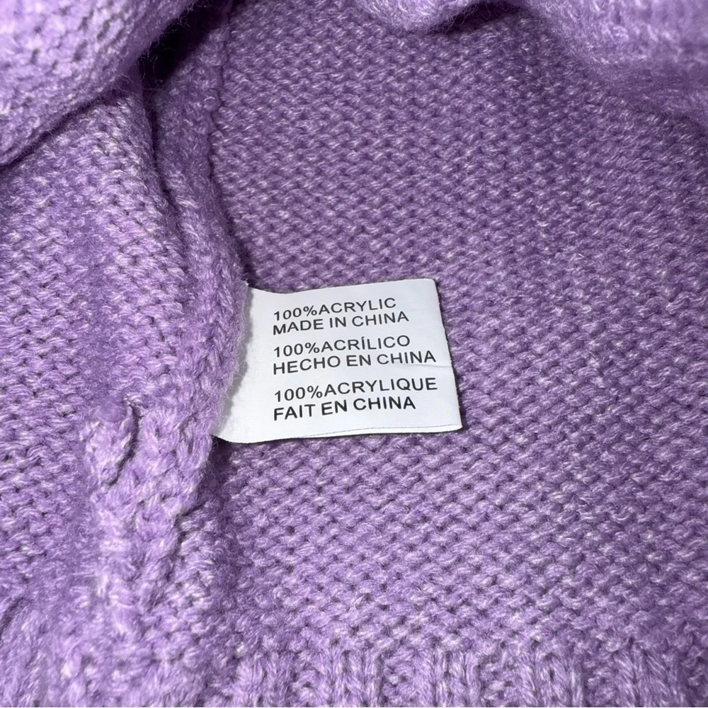 Betsy Johnson Knit Pom Beanie Lavender